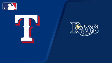 Logos of the Texas Rangers and Tampa Bay Rays.