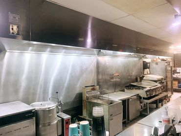 Completed and polished hood cleaning