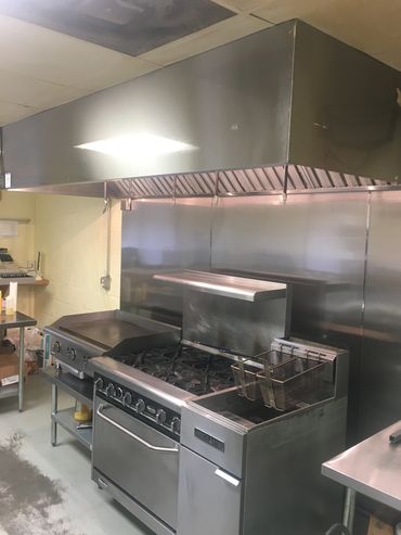 Completed and polished hood cleaning