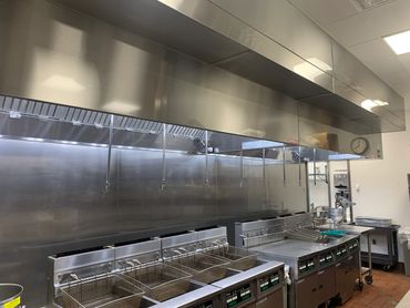 Completed and polished hood cleaning