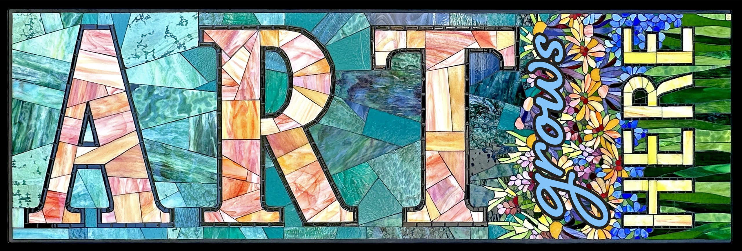 mosaic art sign by artist Brenda Pokorny