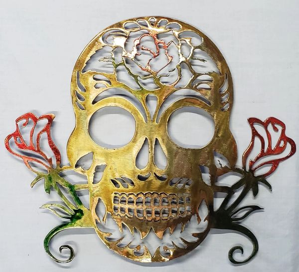 Sugar Skull custom metal art