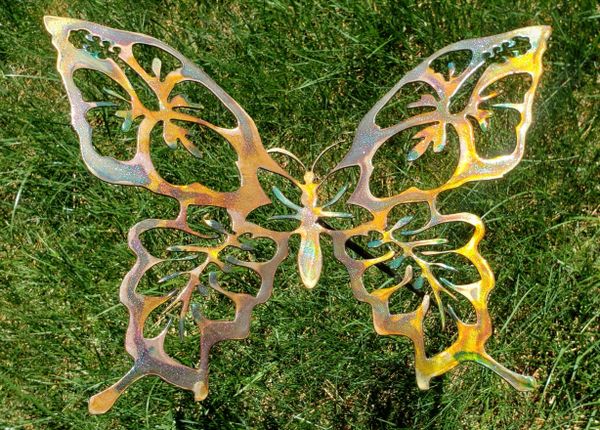 custom metal art butterfly for yard decorations