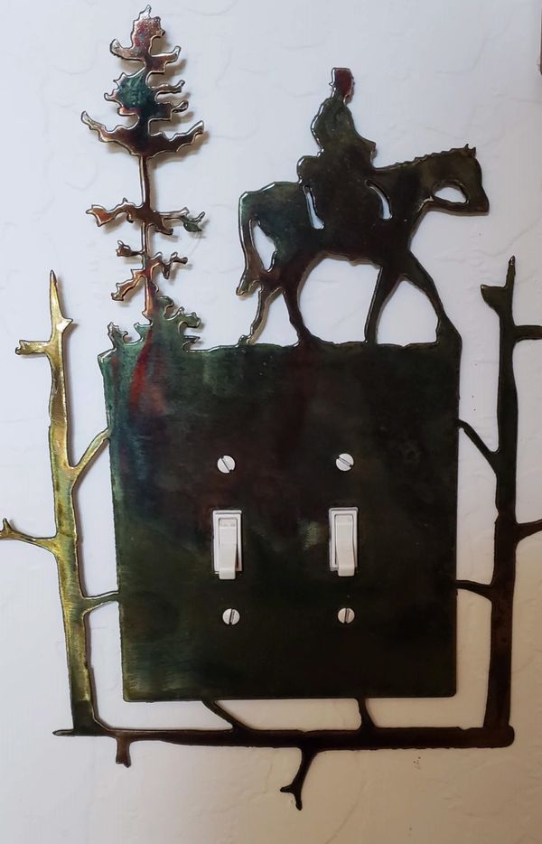 light switch cover metal art