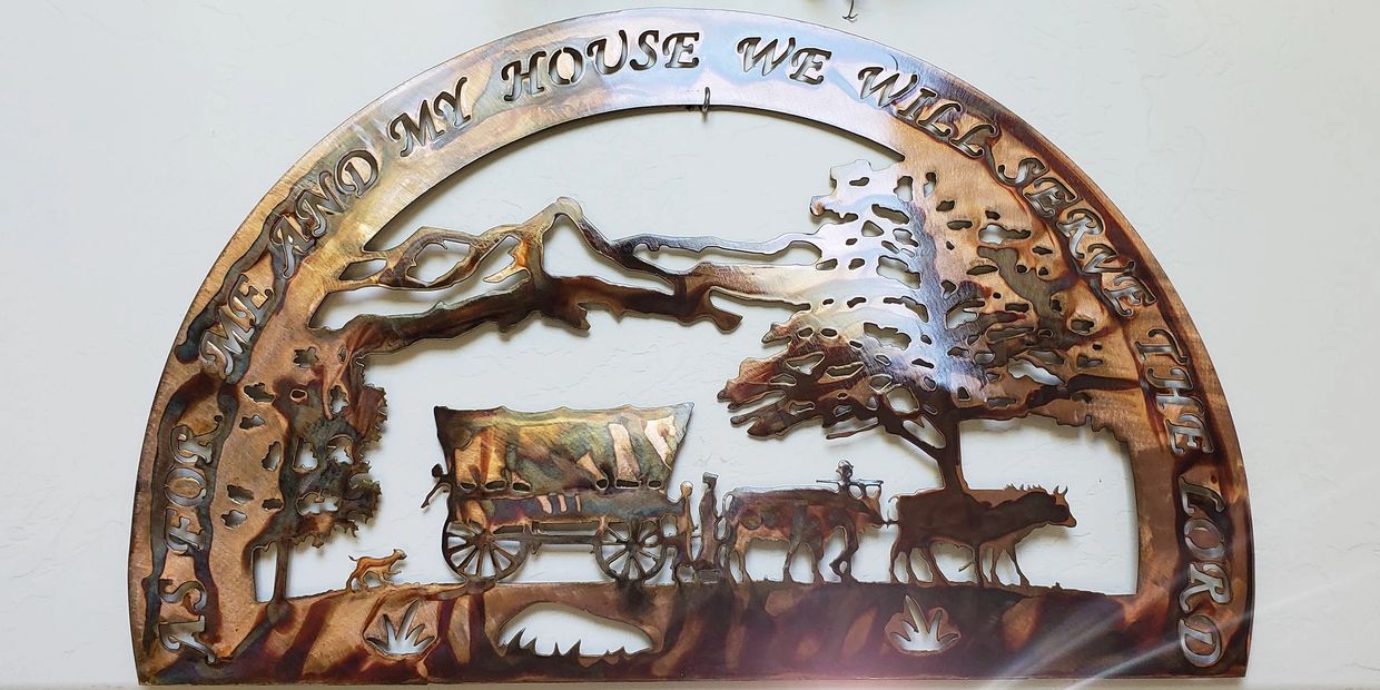 Custom Metal art by Tim Oldham in Show Low Arizona Snowy ridge Metal Art