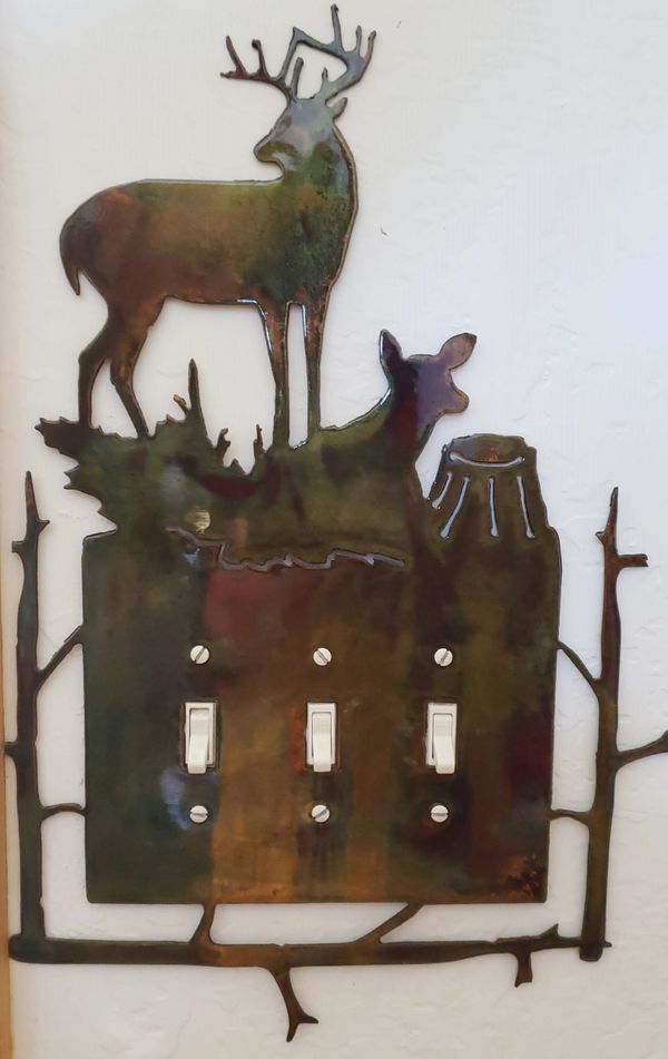 light switch cover metal art