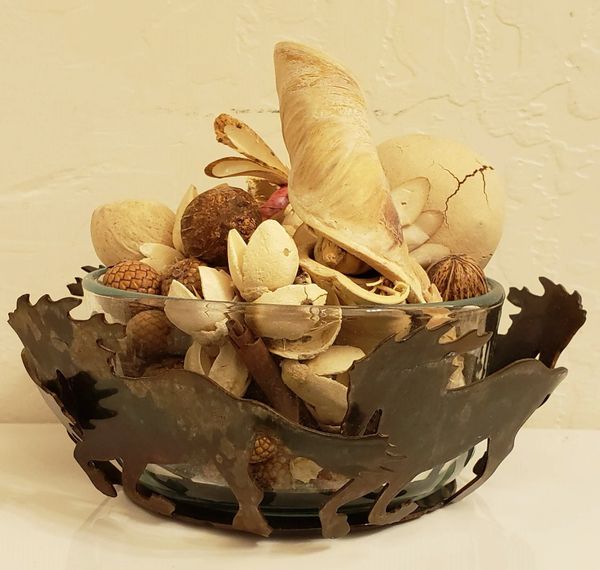 custom metal art bowl