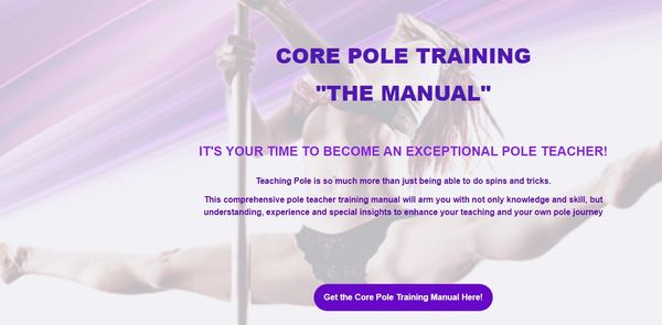 Core Pole Training Teacher Instructor Buy the manual toolbook promotion