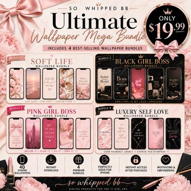 Ultimate Wallpaper Mega Bundle with 40 iPhone wallpapers for $19.99.