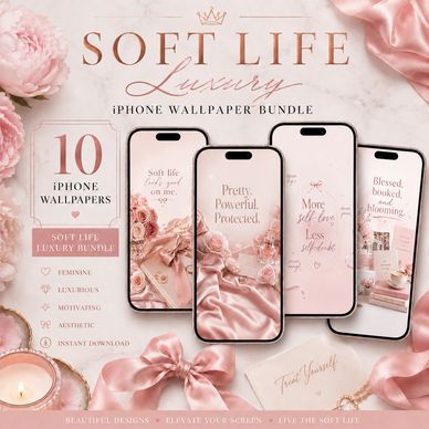 Soft Life Luxury iPhone wallpapers with feminine and luxurious designs.