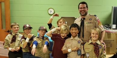 Webelos scouts den meeting