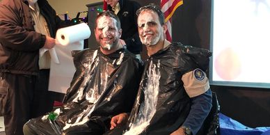 cub scout leaders pie in face
