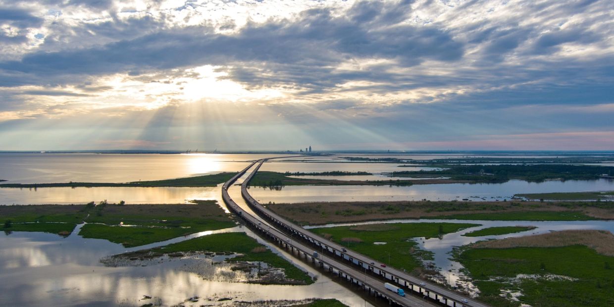 Spanish Fort, AL looking over Mobile Bay