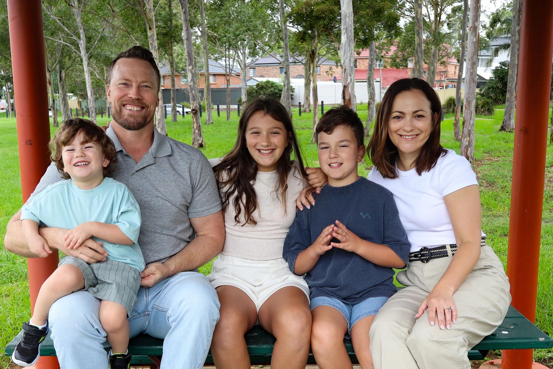 Zeli and her family in a park