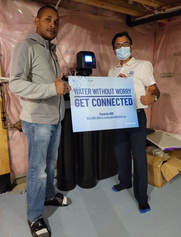 Pure Life H2O customer with a professionally installed Pentair whole-home water treatment system.
