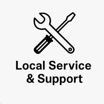 Local Service & Support logo with wrench and screwdriver.