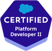Salesforce Certified Platform Developer II badge.