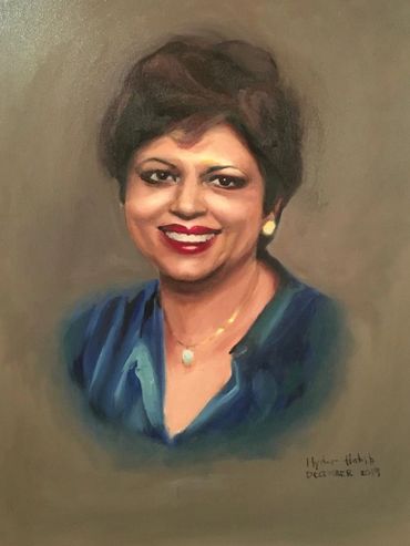 Oil Painting of Shamim Habib