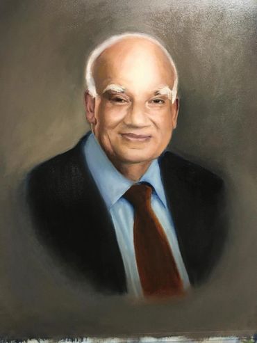 Oil paining on canvas of Habib Mohammed Dawood