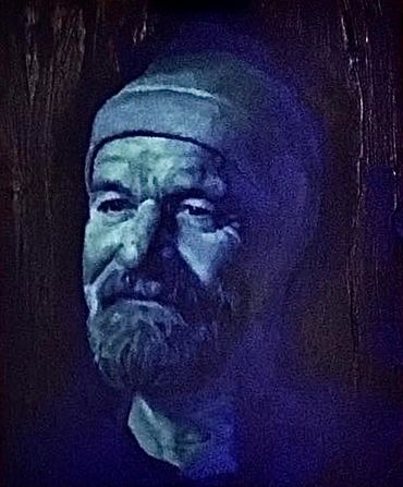 Acrylic painting of Wim Hottie Iceman