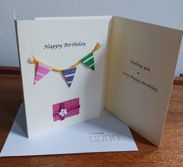 Bevscraft .com.au Birthday Card Kit for all ages kit includes card verse decorations and envelope