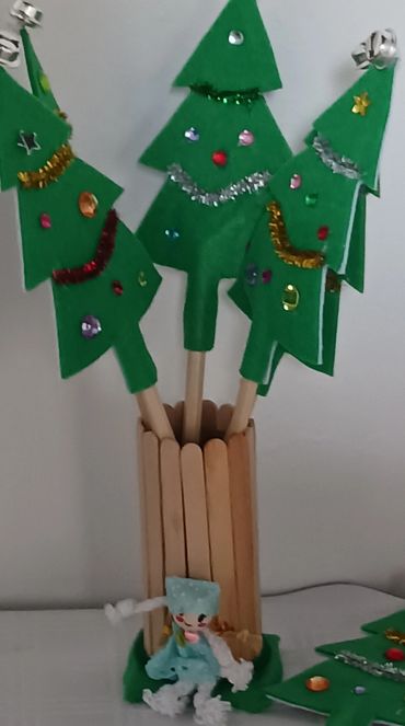 bevscraft.com.au Christmas tree pencils.