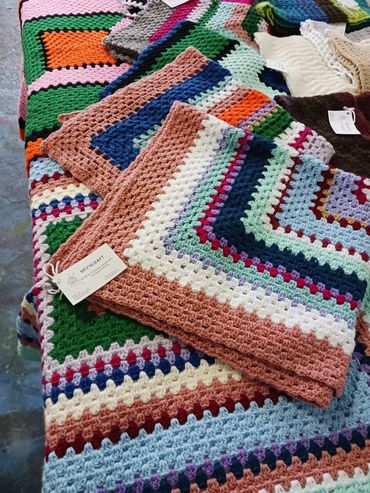 bevscraft.com.au handmade crochet granny square rugs blankets lap warmers