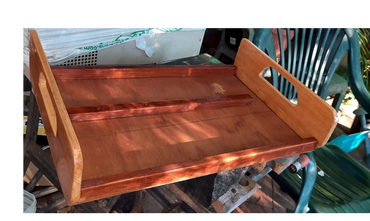 bevscraft.com.au hand made timber tray with divider