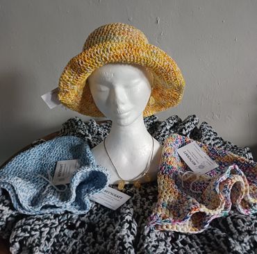 bevscraft.com.au handmade crochet bucket hat wide brim
