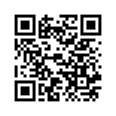 Black and white QR code on a white background.