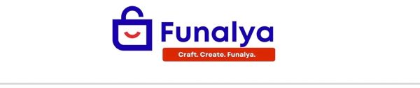 Funalya logo with a tagline emphasizing creativity and crafting.