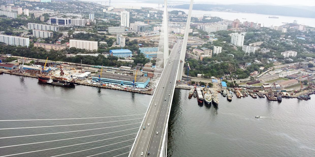 Savcor Structural Health Monitoring system  installed inGolden Horn Bridge in Vladivostok, Russia