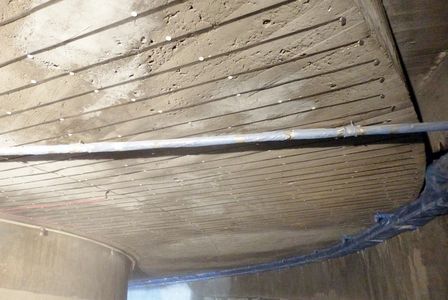 Cathodic protection of concrete structure requires anodes embedded in concrete.