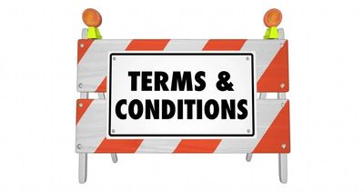 Cartoon terms and conditions heading
