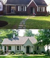 Before and After Painting of Exterior Residential Building