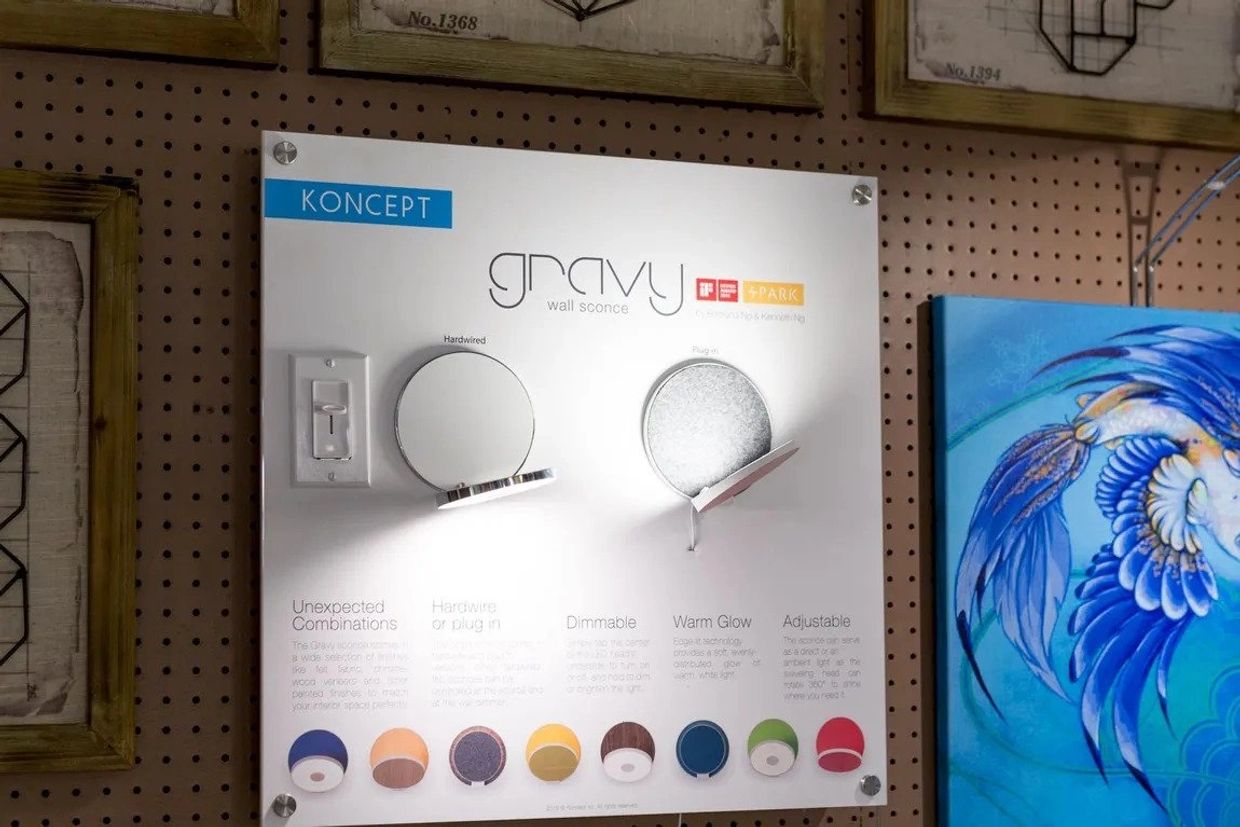 For the most modern bedside lights, try the Gravy sconces from Koncept.