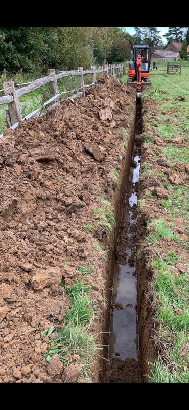 Trench for Ground Source Heating