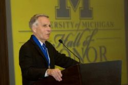 Rick Bay Accepting University of Michigan Hall of Honor Award
