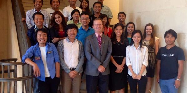 Dr. Voth with his international students at George W. Bush Institute