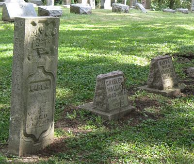 Charley Wallick and wives, Victor Memorial Cemetery