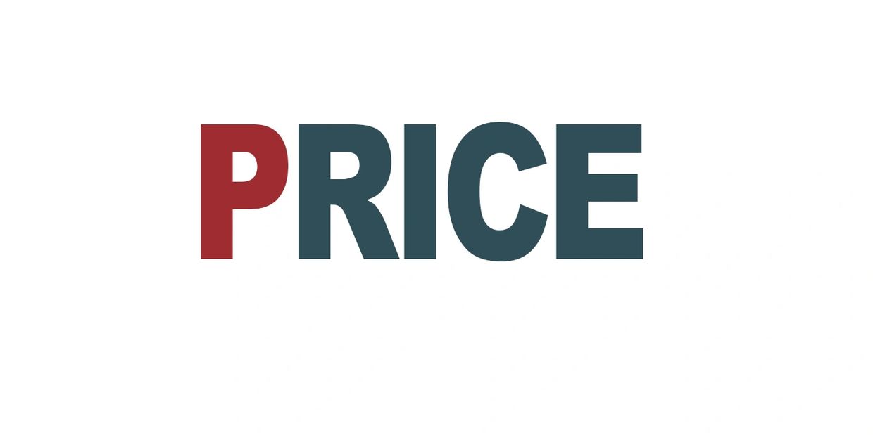 Слово "PRICE" з акцентом на літері P.