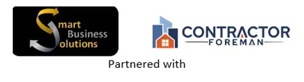 Logos of Smart Business Solutions and Contractor Foreman showing partnership.