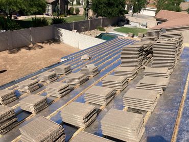 Arizona Cool Roof - Low-E Reflective Therma-Sheet with Eagle Arched Battens on a tile roof.
