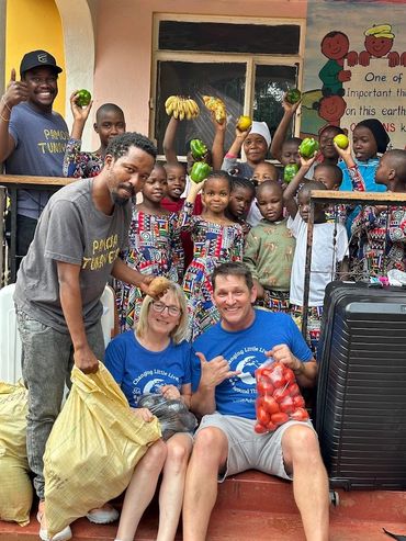 The kids enjoyed the bananas right after this photo was taken