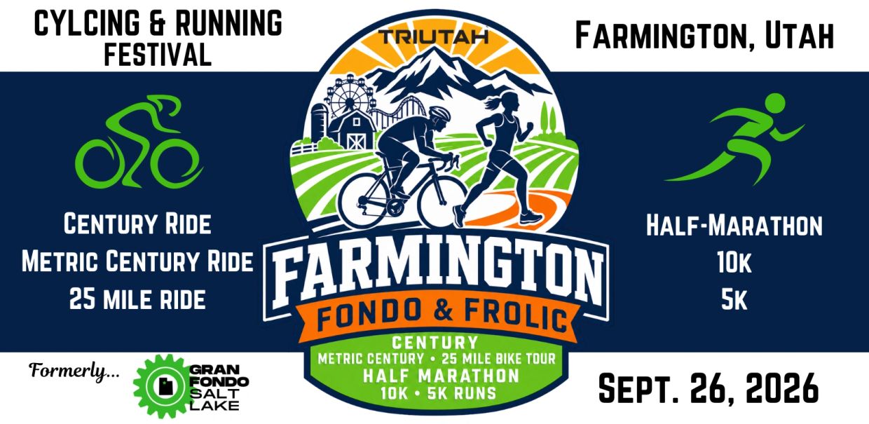 Farmington Fondo & Frolic cycling and running festival in Utah.