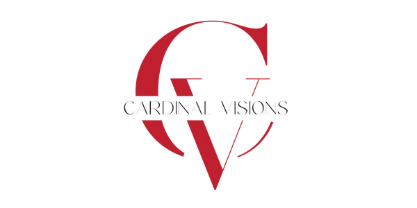 Logo of Cardinal Visions featuring a red 'CV' and black text.