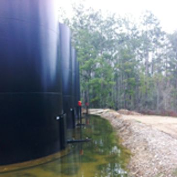 Tank farm that AK Utilities provided the private utility locates for in TEXAS Oil and Gas industry