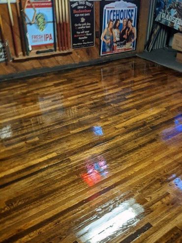 Bar flooring restoration