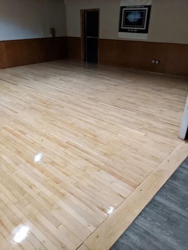 Bar flooring restoration. Buck's Hardwood Flooring