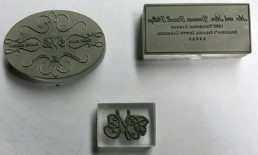 custom 3D engraved rubber stamps